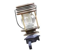 Pugermering Lampe Solaire Extérieure avec LED Lanterne de Jardin Lumière de Clôture Lampe de Main Courante en Fer Adaptée pour Promenade Soirée Jardin Allée Campi, Blanc Chaud, 8 x 8 x 17 cm