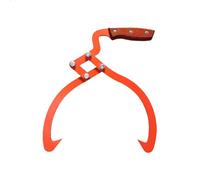 Pugermering Log Tongs Pince à Bois Crochet Manuel Grappin de Manutention Poignée Ergonomique Acier Résistant Adapté Au Déplacement de Bois Gestion du Foyer, Ouverture maximale 51 cm