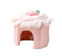 Pugermering Maison pour Hamster, Cachette pour Cochon d'Inde, Grotte Douillette et Confortable pour Dormir, Abri pour Hérissons, Hamsters, Lit pour PE, Rose S