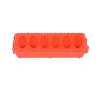 Pugermering Mangeoire à Poules avec Trous, Distributeur D'aliments pour Volailles, Gamelle pour Cailles, Aliments pour Poussins et Perruches Calopsittes, 12 Trous