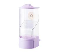 Pugermering Mangeoire Suspendue sans Dégâts pour Cage à Oiseaux, Contenant des Aliments Transparents Injectés pour Perroquets, Canaris et Petits et Moyens Oiseaux, Violet