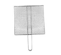 Pugermering Panier à Griller, Pince pour Grille à Poisson, Panier à Légumes avec Poignée, Grille pour Grillades de Camping, épais et L