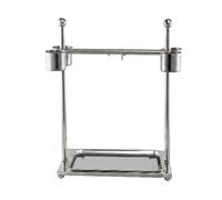 Pugermering Perchoir Dresseur Oiseau Appareil Paroi Latérale Bâton Horizontal roulettes Utiles Plateau Solide Acier Inoxydable pour Animaux de Compagnie Intérieur, Grand