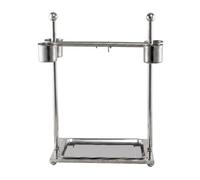 Pugermering Perchoir Dresseur Oiseau Appareil Paroi Latérale Bâton Horizontal roulettes Utiles Plateau Solide Acier Inoxydable pour Animaux de Compagnie Intérieur, Moyen