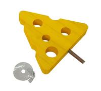 Pugermering Perchoir Jouet pour Oiseaux, Support d'escalade en Bois pour Perroquets, Perruches et Calopsittes, pour Cages, pour Leur Activité, Triangle
