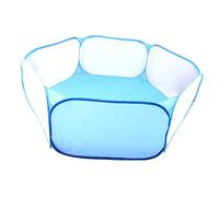 Pugermering pour Animaux de Compagnie Tente Hamster Abri Lapin Clapier Parc Pliant Aérée Tissu Polyester Ventilation Adaptée à La Cour et Sorties En, bleu