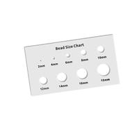 Pugermering Règle de Mesure pour Perles, Tableau Des Tailles 2/4/6/8/10/12/14/16/18 Mm, Outils, Gabarits, Règle pour Projets de Loisirs Créatifs