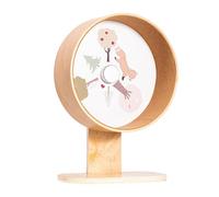 Pugermering Roue d'exercice pour Hamster Roue Bois Antidérapante Fonction Silencieuse Réglage Hauteur Tapis en Liège Adaptée à L'Entraînement Animaux Usage Intéri, D, L