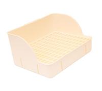 Pugermering Toilettes en Cage, Toilettes d'angle pour Cobayes, Chinchillas et Lapins, Maille PP Blanche