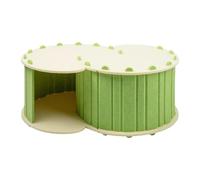 Pugermering Tunnel pour Chat Lit Tunnel Chat Grotte de Jeu Nid Feutre Anti Déformation Deux Ouvertures Amovibles Convient à Chats Lapins Intérieur, Vert