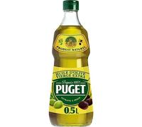 Puget - Huile d'Olive Classique Savoureuse, Arôme riche, Pression à froid, Bouteille verre 500ml
