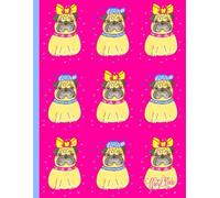 'Puggy Pugs', Pug Collage', 150 Lined Page, 8x11, Notebook Perfect For School, Learning And Note-Taking: Created With Hand-Drawn Art By: Artist Mary Elisabeth Linder @ MaryEMade