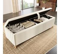 PUGSDRLY Banquette-lit 165 x 38 cm avec Espace de Rangement, Banquette-lit rembourrée avec Espace de Rangement hydraulique, équipée d'un Coffre de Rangement, idéale pour la Chambre à Coucher