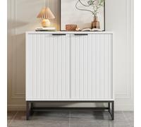 PUGSDRLY Modern Sideboard Chest of Drawers 80x40x80cm with Metal Handles and Framed Feet, for Living Room, Hallway and Dining Room (1)