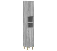 PUGYNBK ARNHEM Ensemble d'armoires de salle de bain 3 pièces | Bois traité, portes réversibles, profil fin, étagère ouverte, compartiments fermés, nettoyage avec chiffon humide