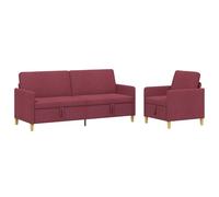 PUGYNBK Canapé avec rangement 2 unités rouge vin polyester cadre en métal | Siège rabattable, rangement caché, housses amovibles, nettoyage facile, utilisation polyvalente dans un salon ou un invité