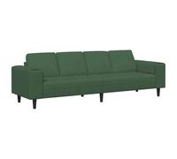 PUGYNBK Canapé moderne en velours côtelé vert foncé 250 x 77 x 76 cm avec | Tissu respirant, coussins à ressorts, pieds noirs stables, design élégant, utilisation intérieure, entretien avec chiffon sec