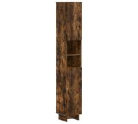PUGYNBK Ensemble d'armoires de salle de bain 3 pièces Ede chêne fumé | Bois traité résistant à l'humidité, portes réversibles, étagère ouverte, design compact pour petits espaces