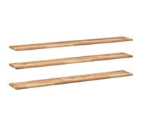 PUGYNBK Étagère flottante 3 unités en bois d'acacia 160 x 20 x 2 cm | Finition huilée, résistante à l'humidité, montage mural, usage intérieur et extérieur