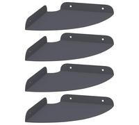PUGYNBK Étagère flottante d'angle en acier 4 unités Anthracite | Design quatrième cercle, mur ou coin, bords antidérapants, nettoyage facile