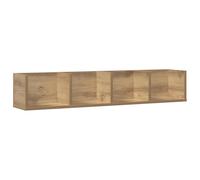 PUGYNBK Étagère murale CD bois ingénierie chêne 100 x 18 x 18 cm | Montage mural, peu encombrant, pour DVD, composants AV, livres, nettoyage facile