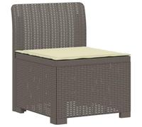 PUGYNBK Fauteuil de jardin individuel avec coussin aspect rotin PP | Structure en polypropylène dur, finition imitation rotin, résistant à l'eau et aux UV, coussin rotatif, montage entre deux