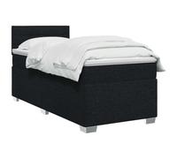 PUGYNBK Lit Box Spring 90 x 200 cm avec matelas et lumière LED | Tête de lit réglable 78/88 cm, fermeté moyenne, bois technique, USB