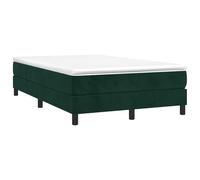 PUGYNBK Sommier Box Spring velours vert foncé 120 x 190 cm | Matelas à ressorts ensachés, support moyen-dur, sommier à lattes inclus, housse douce pour la peau