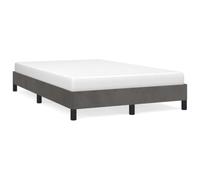 PUGYNBK Structure de lit en velours gris foncé 120 x 200 cm | Base avec lattes incluses, pieds robustes, sans matelas, montage avec manuel (français non garanti)