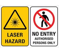 Puhayexi Laser Hazard Panneau extérieur en aluminium 30,5 x 20,3 cm Imprimé à l'encre UV pour la maison et l'entreprise