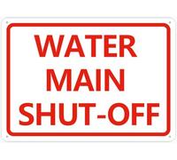 Puhayexi Main Water Shut Off - 20,3 x 30,5 cm - En aluminium antirouille - Facile à lire et robuste - Pour l'extérieur - Pour maison, ferme, cour