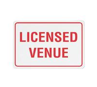 Puhayexi Panneau de lieu sous licence pour entreprise 20,3 x 30,5 cm en aluminium antirouille imprimé UV, 4 trous pré-percés. Durable/résistant aux intempéries