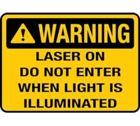 Puhayexi Panneau en aluminium antirouille avec inscription « Do Not Enter When Light Is Illuminated » - 20,3 x 30,5 cm - Facile à lire et robuste - Pour la maison, la ferme, la cour