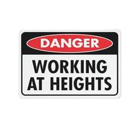 Puhayexi Panneau en métal « Danger Working At Heights » - 30,5 x 20,3 cm - Pour entreprise, lieu de travail, bureau, maison, livraison, panneaux routiers, panneaux de jardin