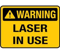 Puhayexi Panneau en métal « Laser In Use » - 30,5 x 20,3 cm - Aluminium antirouille - Impression à l'encre UV - Durable/résistant aux intempéries - Extérieur pour la maison