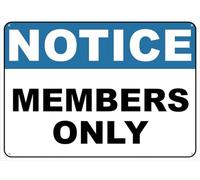 Puhayexi Panneau « Members Only » de 30,5 x 20,3 cm pour porte de maison, bureau, cour d'affaires, panneau en aluminium antirouille - 30,5 x 20,3 cm, trous pré-percés, résistant aux intempéries