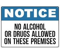 Puhayexi Panneau « No Allowed Or Drugs Allowed On These Premises » - En aluminium antirouille - 30,5 x 20,3 cm - Pour maison, entreprise, allée