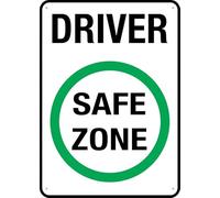 Puhayexi Zone de sécurité pour conducteur professionnel 20,3 x 30,5 cm en aluminium antirouille imprimé UV, 4 trous pré-percés. Durable/résistant aux intempéries