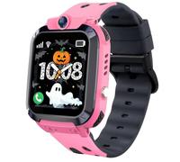 Puhiuyoi GPS Montre Connectée Enfant, Conversation Bidirectionnelle Montre Intelligente Enfants avec IP68 Résistant, Appel SOS, Voice Chat, Jeu, Caméra, Cadeaux pour Garçons et Filles 4-12 Ans