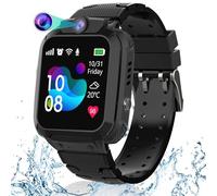 Puhiuyoi GPS Montre Enfants,Montre Intelligente Enfant LBS Fille Garçon Téléphone SOS Voice Chat Appel Réciproque écran Tactile étanche étudiants, Enfant Jouets éducatifs 4-12Ys