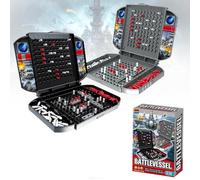 Puhzamey Bataille Navale Jeu de Plateau, Jeu de Bataille Navale pour 2 Joueurs - Jeu de Stratégie Compact avec 2 Plateaux de Jeu & Accessoires, Jouet Classique de Navire de Guerre pour Enfants