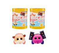 Pui Pui Molcar Lot de 2 figurines - Fuzmols molletonnées de 6 cm avec 1 emballage réutilisable - Pour les collectionneurs, filles et garçons à partir de 3 ans