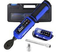 PUIBERS ynamométrique Numérique 3/8", Cle Dynamometrique 60 N.m avec Écran LCD, Précision ±1%, 5 Unités & 3 Modes, Avertisseur LED/Sonore pour Voiture Vélo Moto