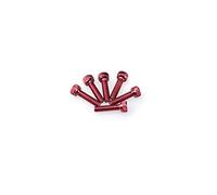 Puig 0147R Visserie rapide en aluminium avec système de fixation sécurisée pour montage et démontage rapide du carénage, Rouge