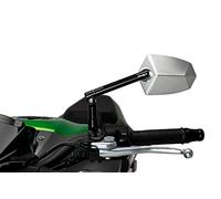 Puig 019ND rétroviseur GT.1 usiné en aluminium design réglable miroir convexe antireflet homologué réglage précis haute visibilité finition anodisée technique pour moto, Noir Anodisé