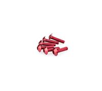 Puig Visserie rapide 0550R - lot 6 vis aluminium M5x20 tête convexe, fixation sécurisée Rouge