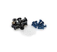 Puig 0957A Visserie rapide en aluminium avec système de fixation sécurisée pour montage et démontage rapide du carénage, Bleu