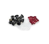 Puig 0957R Visserie rapide en aluminium avec système de fixation sécurisée pour montage et démontage rapide du carénage, Rouge