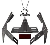 Puig 1612N Supports de Plaque support de plaque en acier et polyamide avec inclinaison réglable, système de fixation sécurisé et design sportif, Noir