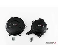 Puig 20139N Caches de Protection Moteur Noir, résistance maximale et Protection optimale pour Le Bloc Moteur de Votre Moto
